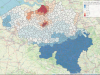 Map near-surface NO2 concentration over Belgian municipalities