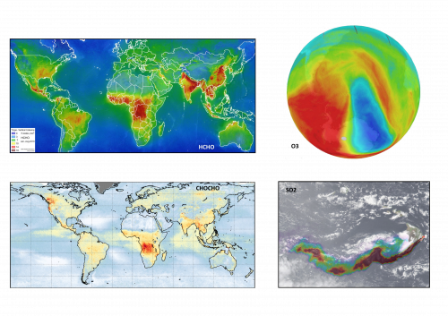  Beelden van Sentinel-5 Precursor TROPOMI tijdens het eerste jaar aan metingen van atmosferische bestanddelen