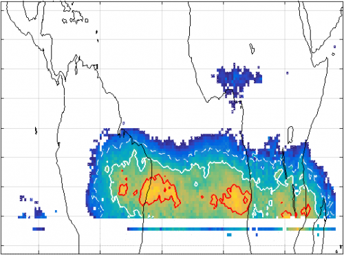 Niveaux ozone troposphérique bassin atlantique 2019