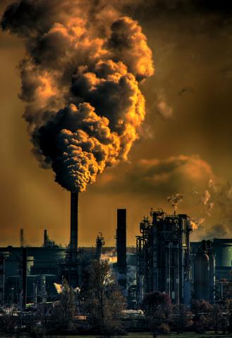 Rookpluim schouw industriële processen energiecentrale