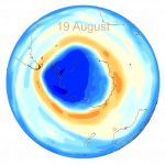 Trou d'ozone antarctique en août 2013.